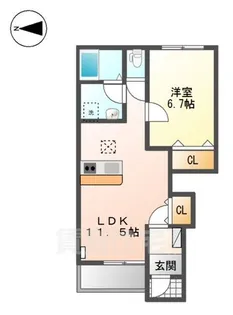 ヴィレッタ【1階】の間取り