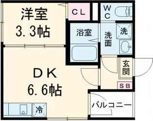 ポルティエ太秦【3階】の間取り