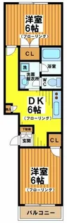 ハイフラット赤堤【2階】の間取り