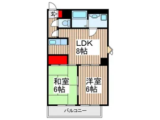 アルカディア志木【6階】の間取り