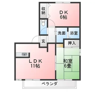 チェリープラザ【2階】の間取り