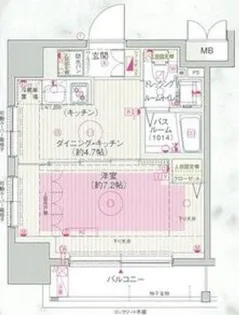 エステムプラザ飯田橋タワーレジデンス【13階】の間取り