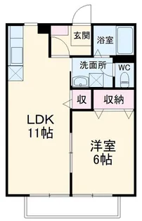 ルイポルトD【1階】の間取り