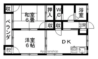 ウエストパレスIIA棟【2階】の間取り