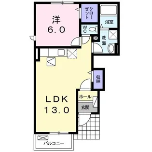 ウエルト・レガーロ・T【1階】の間取り