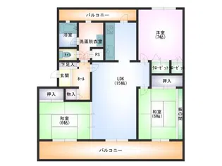 テレパレス八戸売市【1階】の間取り