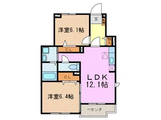 アネックス【1階】の間取り