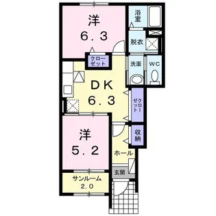 プラシード【1階】の間取り