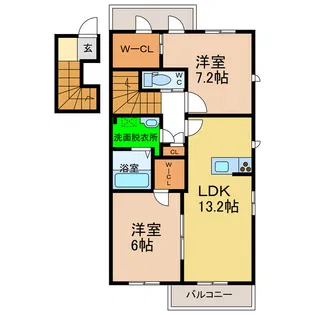 シャーメゾン宝田【1階】の間取り