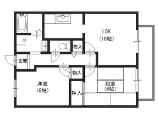 第二山田ハイツ【2階】の間取り