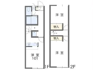 レオパレスビオレハイツ【1階】の間取り