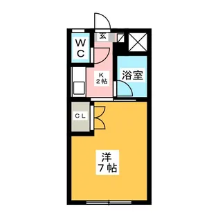HKビル穂波【1階】の間取り