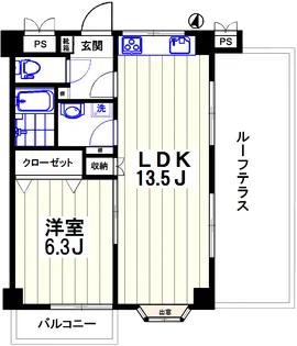 グランドゥール等々力【5階】の間取り