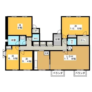 グランドコート A棟【5階】の間取り