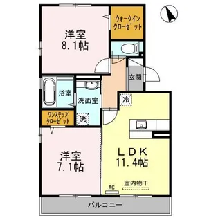 ドリームキャンパスI【2階】の間取り