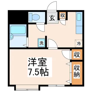 1Kの間取り画像