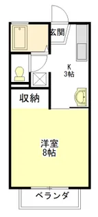 ハイツ山の手【1階】の間取り