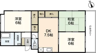ナナツマチコーポA棟【4階】の間取り