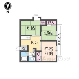 長谷ガーデンハイツ【2階】の間取り