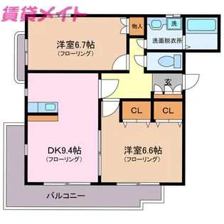 テージス【2階】の間取り