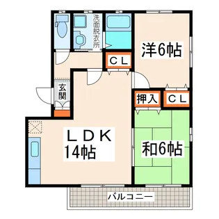コーポヒロ1・2【3階】の間取り