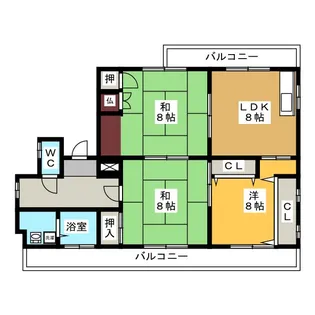 シャトーライン【2階】の間取り