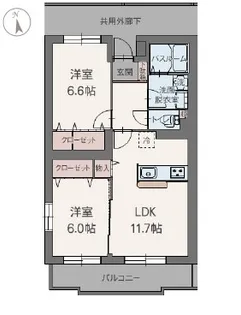 プラス・ド・ボヌール【2階】の間取り