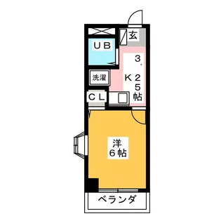 八木兵小田井ハウス【1階】の間取り