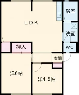 シャン・ヴィラージュ【1階】の間取り