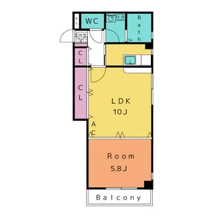 ホワイトクラウドIV【2階】の間取り