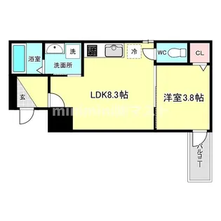 ファインステイツII【3階】の間取り