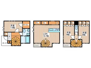 東京都世田谷区上北沢5【一戸建】の間取り