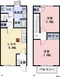 City Heim #A (シティハイムA棟)の間取り