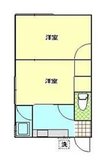 由美ハイツ【2階】の間取り