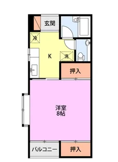 新潟県長岡市中島3【アパート】の間取り