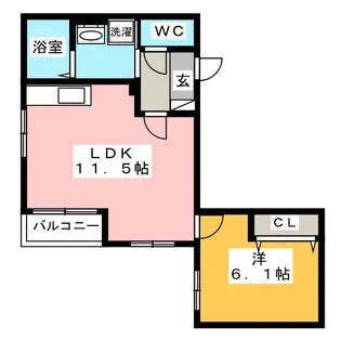 コンフォート東駒爪【3階】の間取り
