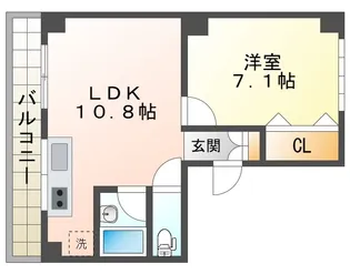 広島県広島市中区住吉町【マンション】の間取り