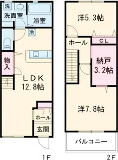 東京都昭島市宮沢町2【一戸建】の間取り