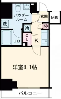 MAXIV CROS竹ノ塚【9階】の間取り