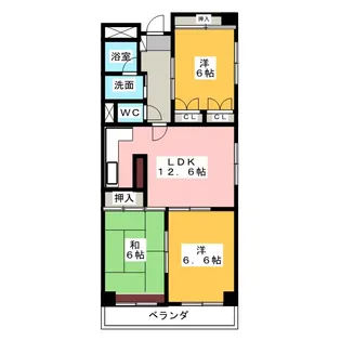 ニューウエスト児玉【6階】の間取り