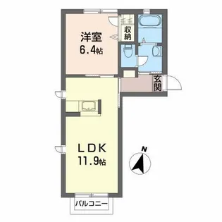シャーメゾンブルーム A【1階】の間取り