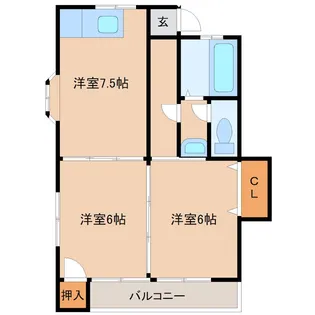 友添ハイツ【2階】の間取り