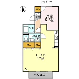 福岡県久留米市津福本町【アパート】の間取り