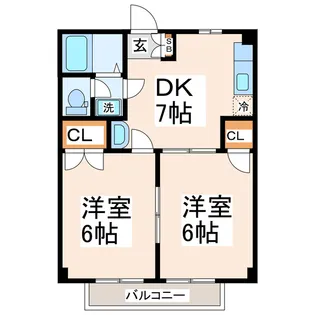 コスモスハイツ【2階】の間取り