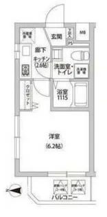 グランデュオ北沢【4階】の間取り