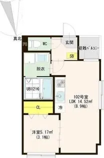 アストレア長町【1階】の間取り