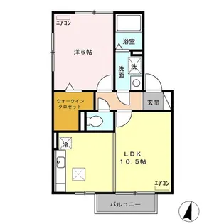 リヴェール上柴【1階】の間取り