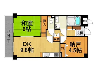 アスプリ西宮【1階】の間取り