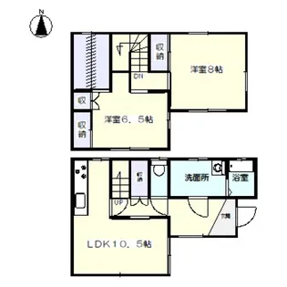 岡山県岡山市東区益野町【一戸建】の間取り