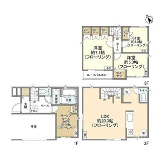 神奈川県横浜市南区大岡3【一戸建】の間取り
